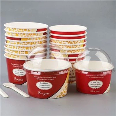 Vasos de papel para helados dulces