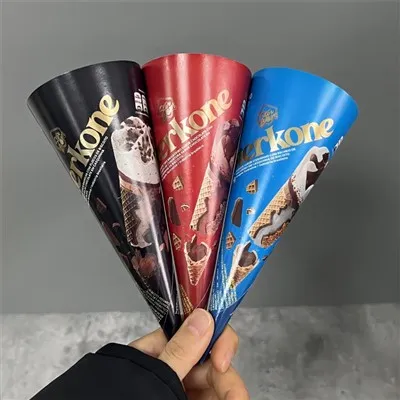 Mangas de papel para conos de helado