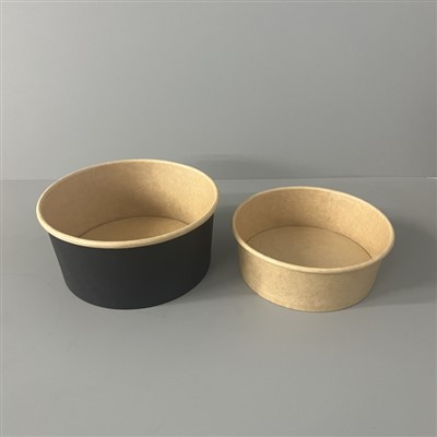 Tazones de papel Kraft biodegradables